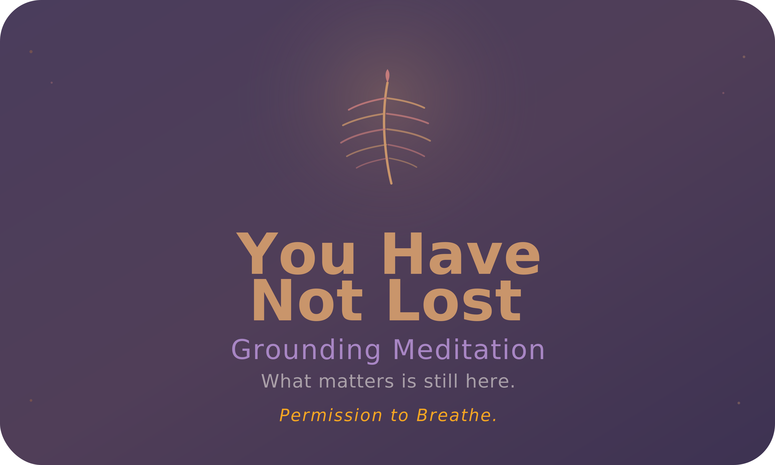 You Have Not Lost Yourself